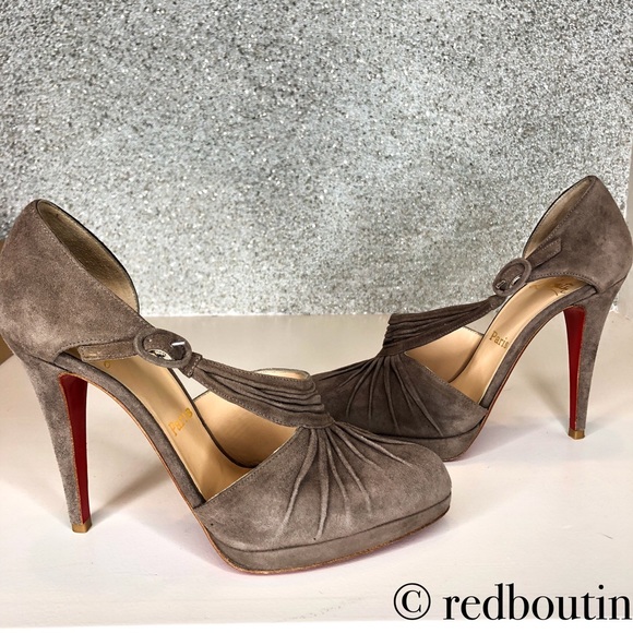 grey suede red bottoms